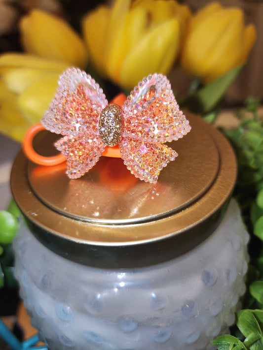 SisBow_Sparkling Bow Straw Topper