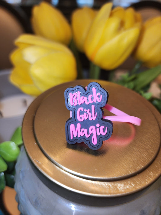 SIS-Black Girl Magic Straw Topper