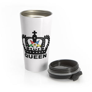 Queendom Stainless Steel Travel Mug - White