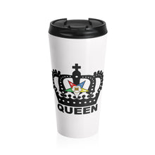 Load image into Gallery viewer, Queendom Stainless Steel Travel Mug - White