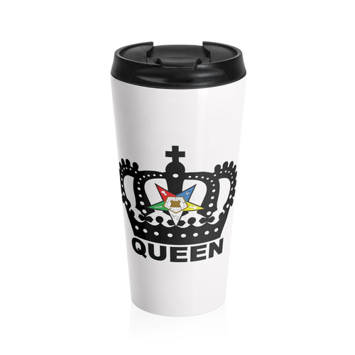 Queendom Stainless Steel Travel Mug - White